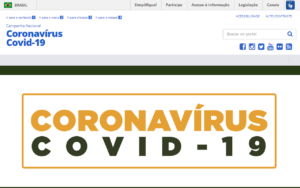 新型コロナウイルスの情報ポータルサイト（ブラジル保健省）
